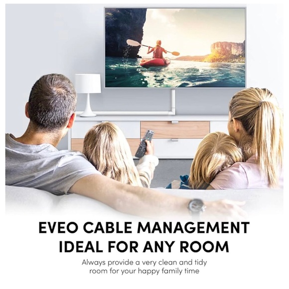 White, Self-Adhesive Cord Covers for Wires on Wall 153in-9X (L17 x W0.95 x H0.5) - Picture 6 of 9